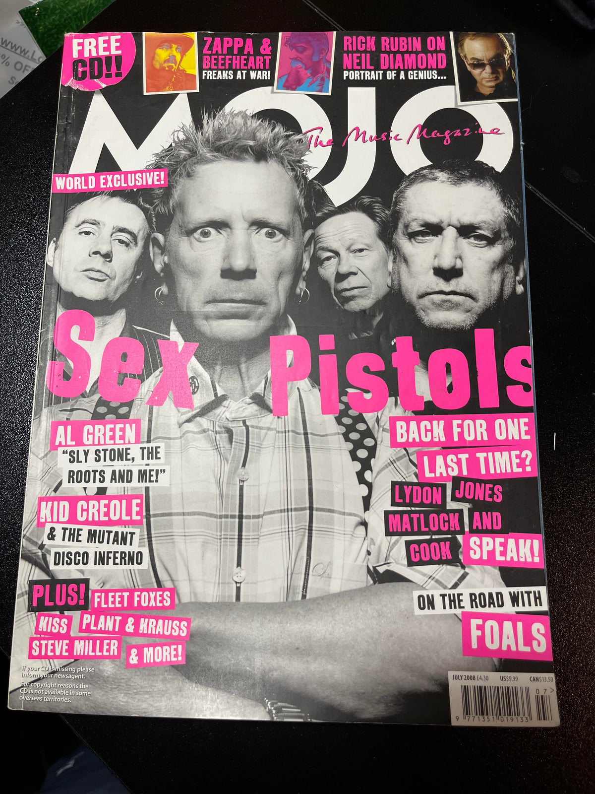 -. - SEX PISTOLS MOJO #176 MAGAZINE JULY 2008 SEX PISTOLS COVER WITH MORE INSIDE UK |-The Happy Cap