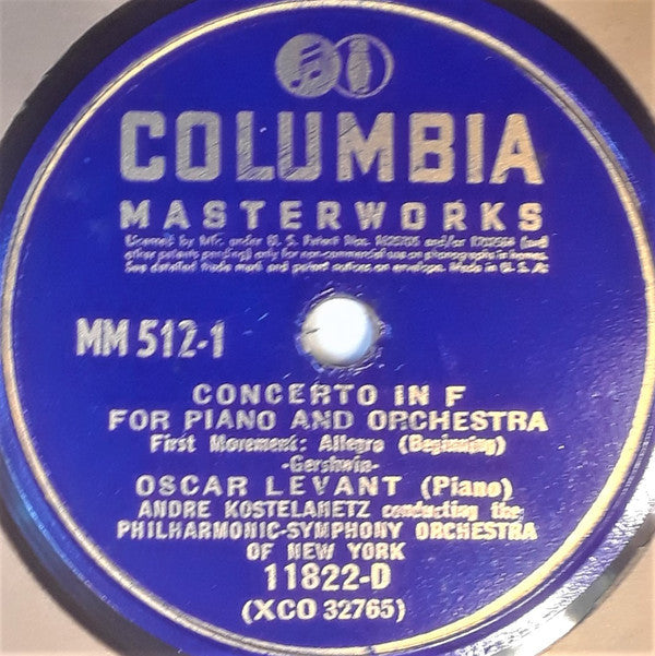 George Gershwin - Concerto In F | Very Good Plus (VG+) Very Good (VG)-The Happy Cap