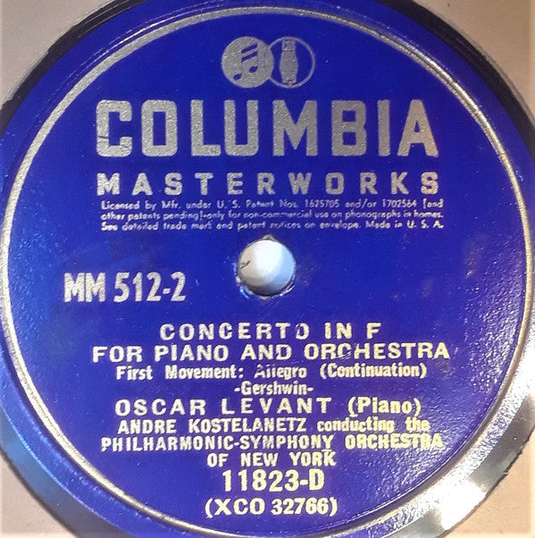 George Gershwin - Concerto In F | Very Good Plus (VG+) Very Good (VG)-The Happy Cap