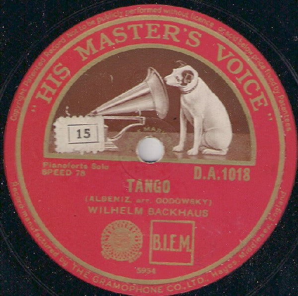Wilhelm Backhaus - Tango / Aufschwung | Near Mint (NM) Generic-The Happy Cap