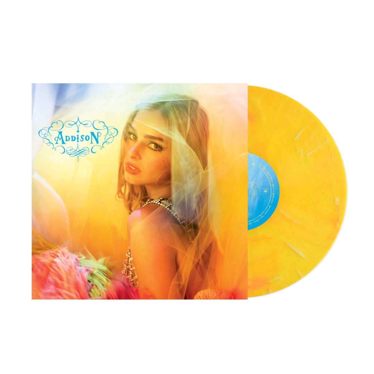 Addison Rae - Addison (Yellow Marble Vinyl) | Mint (M) Mint (M)-The Happy Cap