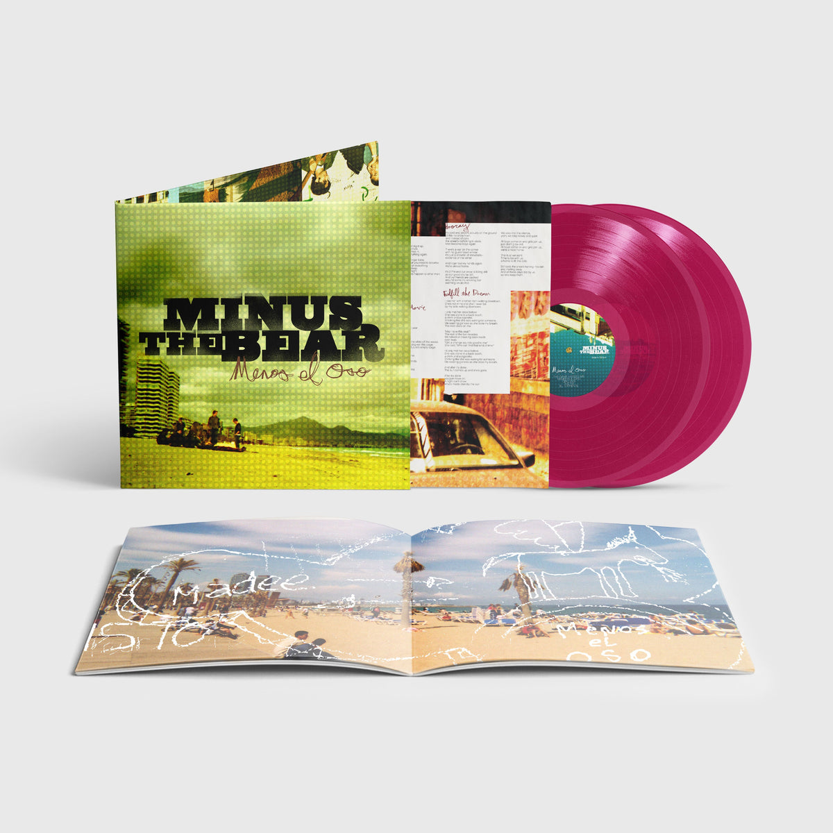 Minus The Bear - Menos el Oso (20th Anniversary Deluxe Edition) (2x Translucent Magenta Vinyl) | Mint (M) Mint (M)-The Happy Cap