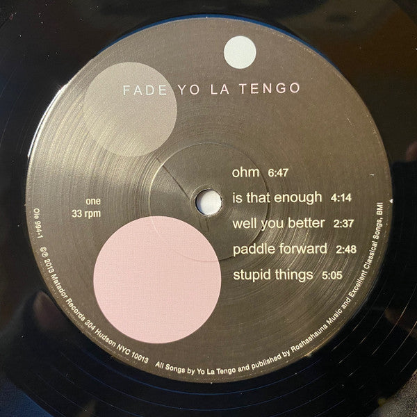 Yo La Tengo - Fade (VINYL) | Mint (M) Mint (M)-The Happy Cap