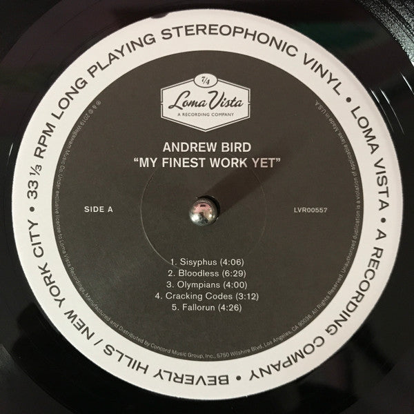 Andrew Bird - My Finest Work Yet | Mint (M) Mint (M)-The Happy Cap