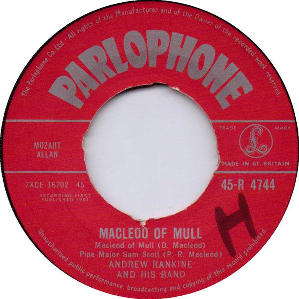 Andrew Rankine And His Scottish Band - Macleod Of Mull | Very Good (VG) Very Good Plus (VG+)-The Happy Cap