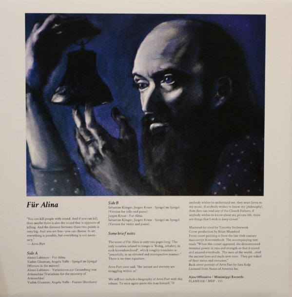 Arvo Pärt - Für Alina | Mint (M) Mint (M)-The Happy Cap
