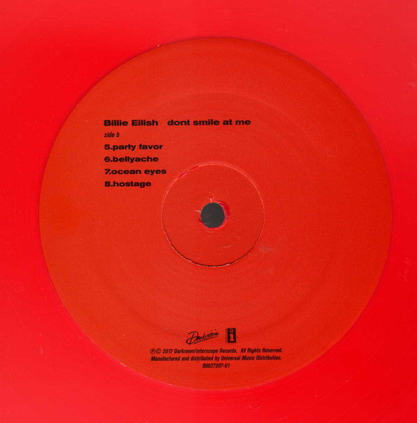 Billie Eilish - Dont Smile At Me (RED VINYL) | Mint (M) Mint (M)-The Happy Cap