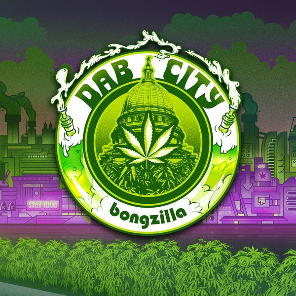 BONGZILLA - Dab City [Import] (VIOLET/WHITE/GREEN VINYL) | Mint (M) Mint (M)-The Happy Cap