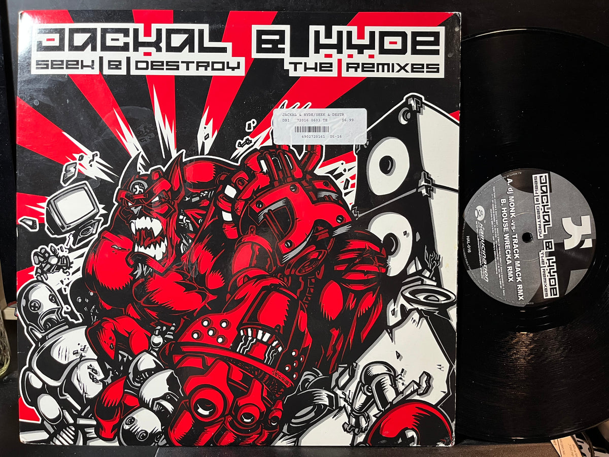 Jackal & Hyde - Seek & Destroy (The Remixes) (VINYL) | Near Mint (NM) Near Mint (NM)-The Happy Cap