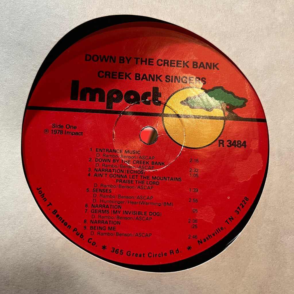 Dottie Rambo - Down By The Creek Bank (VINYL & BOOK)*SIGNED* | Excellent+ (EX+) Excellent+ (EX+)-The Happy Cap