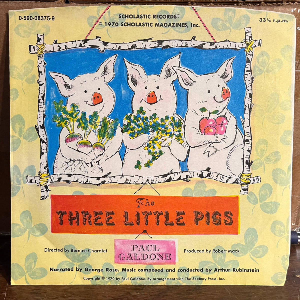 Paul Galdone - The Three Little Pigs 7" | Near Mint (NM) Near Mint (NM)-The Happy Cap