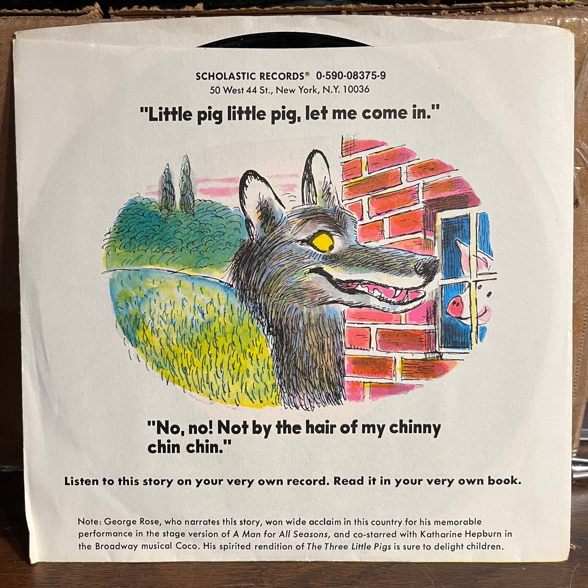 Paul Galdone - The Three Little Pigs 7" | Near Mint (NM) Near Mint (NM)-The Happy Cap