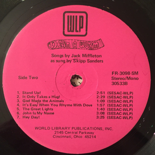 Jack Miffleton - Even A Worm: Songs for Childrens Celebrations Ages 2 to 10 | Near Mint (NM) Near Mint (NM)-The Happy Cap