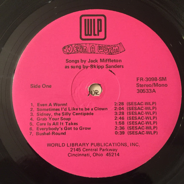Jack Miffleton - Even A Worm: Songs for Childrens Celebrations Ages 2 to 10 | Near Mint (NM) Near Mint (NM)-The Happy Cap