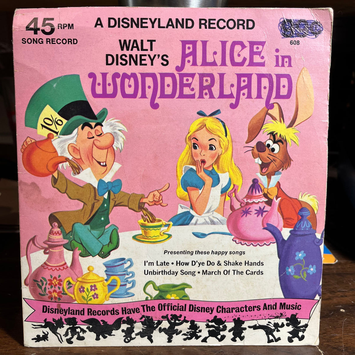 Unknown Artist - Alice In Wonderland (7" VINYL 45) | Very Good Plus (VG+) Excellent (EX)-The Happy Cap