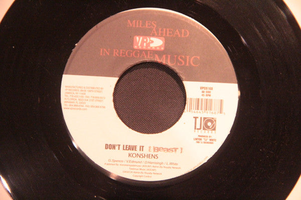 Chino (8) / Konshens (7" VINYL) - Style It / Don't Leave It | Mint (M) Generic-The Happy Cap