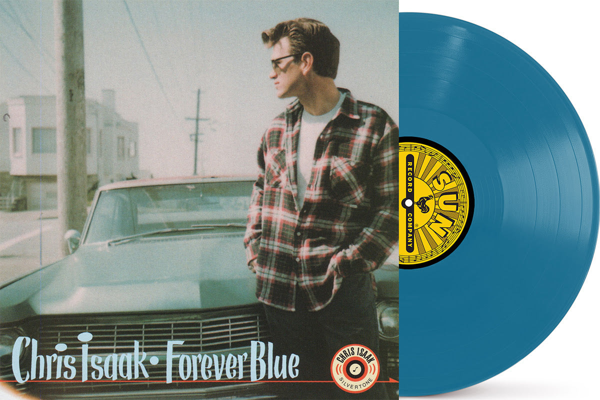 Chris Isaak - Forever Blue (IEX Aqua Blue Vinyl) | Mint (M) Mint (M)-The Happy Cap