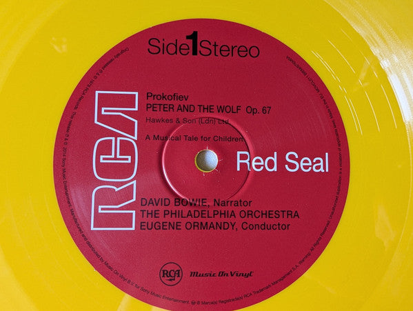 David Bowie & The Philadelphia Orchestra - Peter And The Wolf / Young Person's Guide To The Orchestra (YELLOW VINYL) | Mint (M) Mint (M)-The Happy Cap