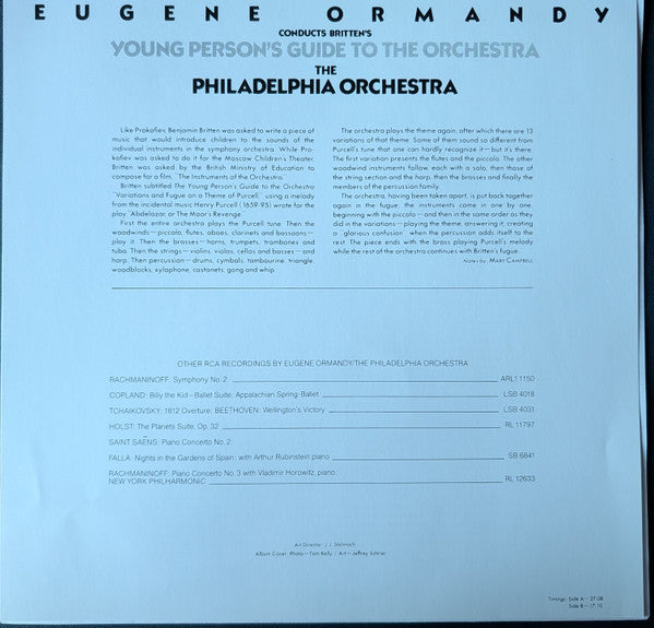 David Bowie & The Philadelphia Orchestra - Peter And The Wolf / Young Person's Guide To The Orchestra (YELLOW VINYL) | Mint (M) Mint (M)-The Happy Cap