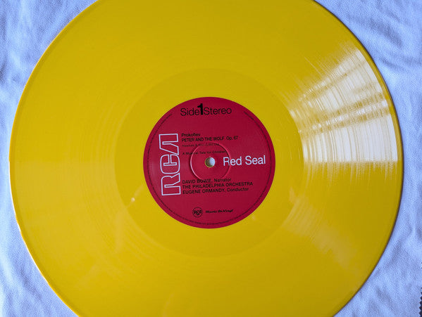 David Bowie & The Philadelphia Orchestra - Peter And The Wolf / Young Person's Guide To The Orchestra (YELLOW VINYL) | Mint (M) Mint (M)-The Happy Cap