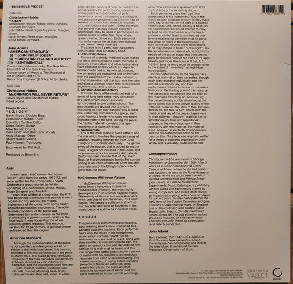 Christopher Hobbs - Ensemble Pieces (VINYL) | Mint (M) Mint (M)-The Happy Cap