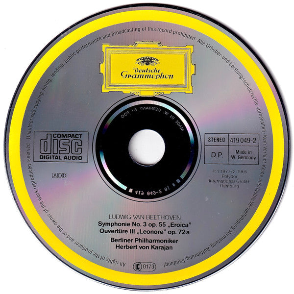 Ludwig van Beethoven - Symphony No. 3 “Eroica” / Overture: “Leonore III” (CD) | Excellent+ (EX+)-The Happy Cap
