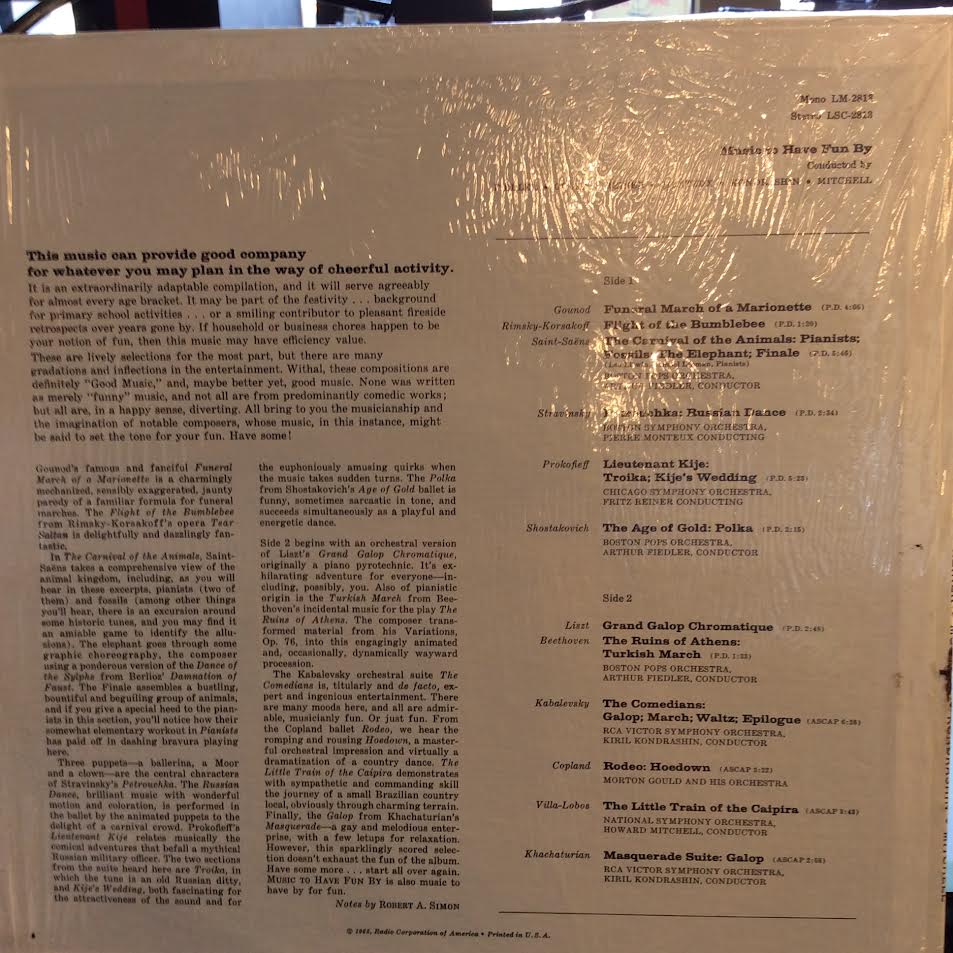 Various - Music To Have Fun By (VINYL) | Near Mint (NM) Near Mint (NM)-The Happy Cap