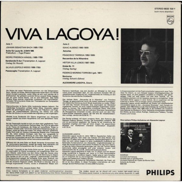 Alexandre Lagoya - Viva Lagoya ! | Near Mint (NM) Near Mint (NM)-The Happy Cap