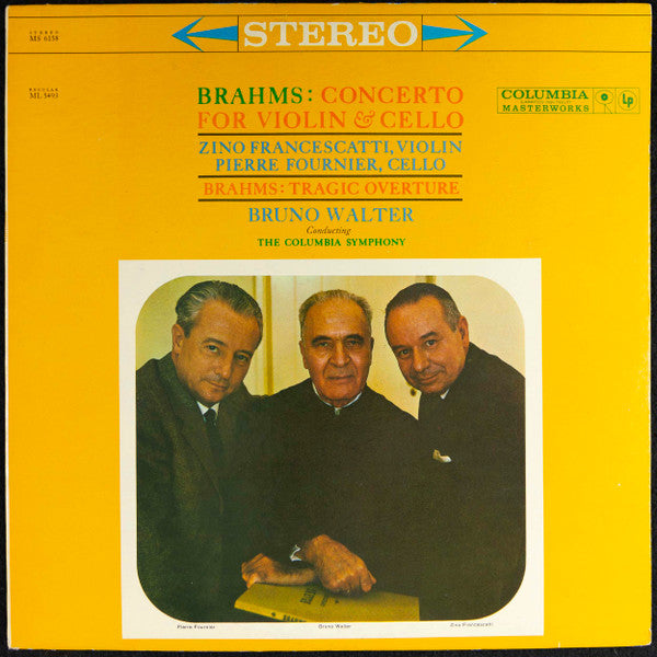 Johannes Brahms - Concerto For Violin & Cello / Tragic Overture (VINYL) | Near Mint (NM) Excellent+ (EX+)-The Happy Cap