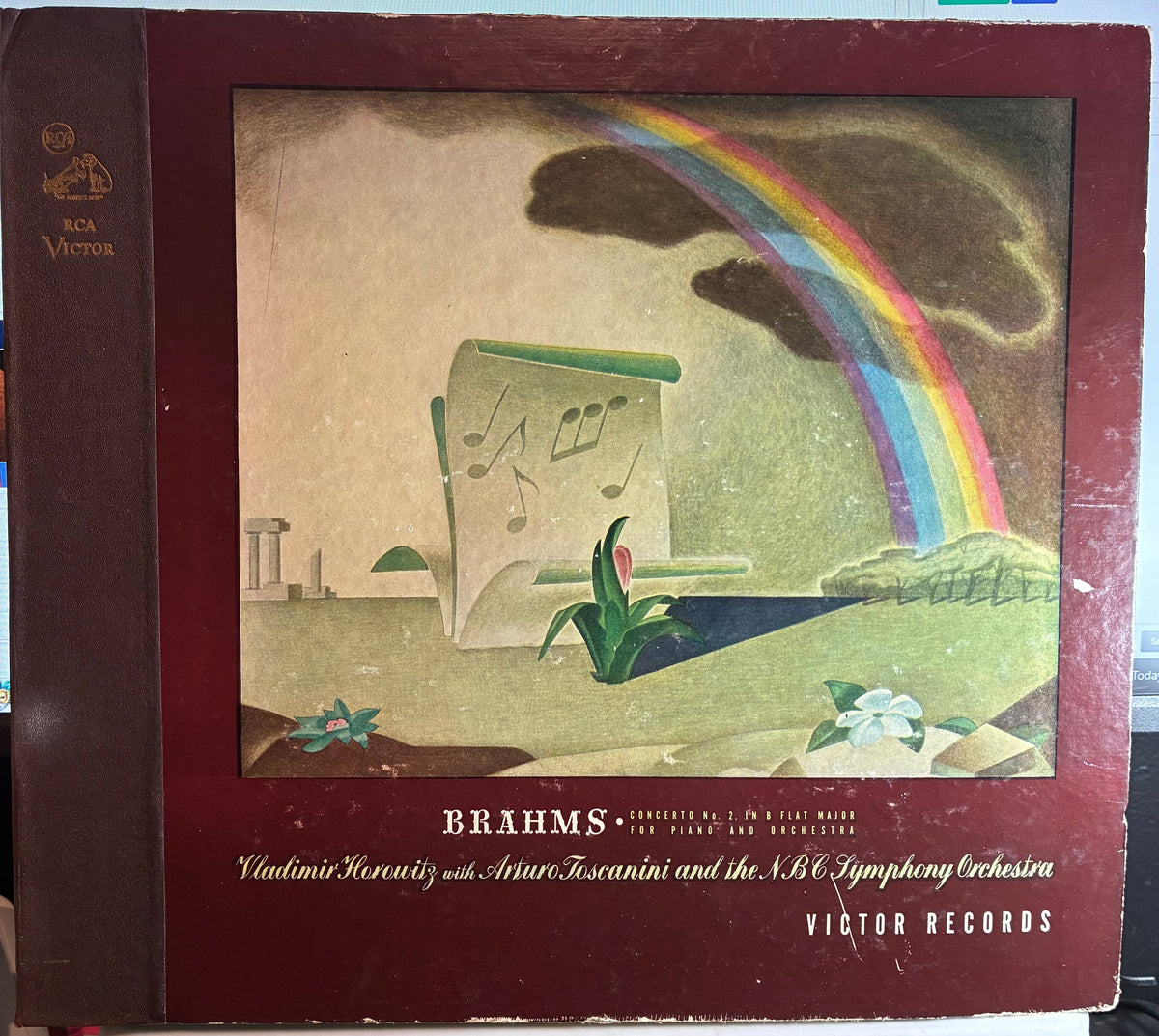 Johannes Brahms - Concerto No. 2, In B Flat Major For Piano And Orchestra, Op. 83 (6x SHELLAC *78RPM*) | Near Mint (NM or M-) Very Good Plus (VG+)-The Happy Cap