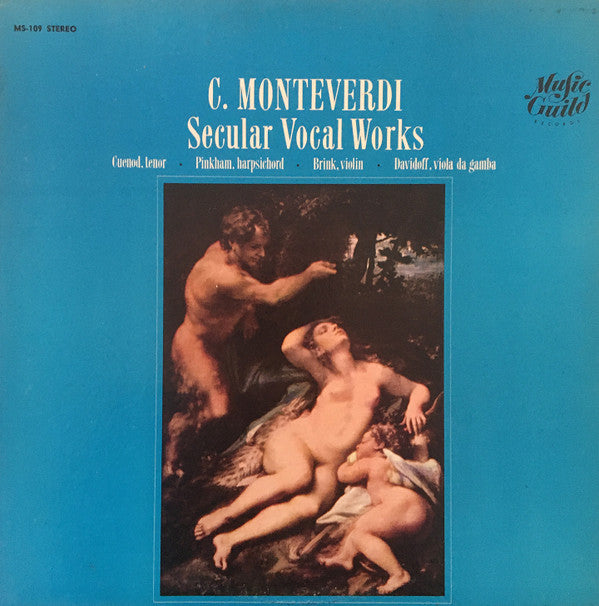 Claudio Monteverdi, Hugues Cuénod, Daniel Pinkham, - Secular Vocal Works | Very Good Plus (VG+) Near Mint (NM)-The Happy Cap