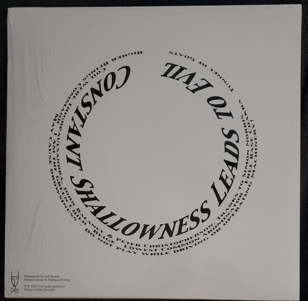 Coil - Constant Shallowness Leads To Evil | Mint (M) Mint (M)-The Happy Cap