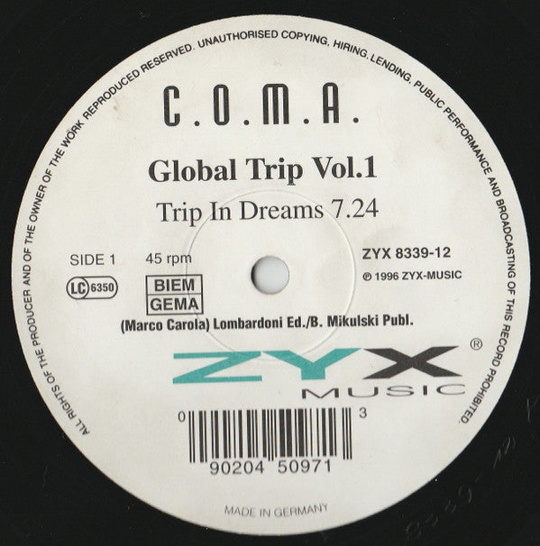 C.O.M.A. - Global Trip Vol. 1 | Very Good Plus (VG+) Generic-The Happy Cap