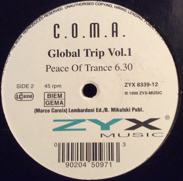 C.O.M.A. - Global Trip Vol. 1 | Very Good Plus (VG+) Generic-The Happy Cap