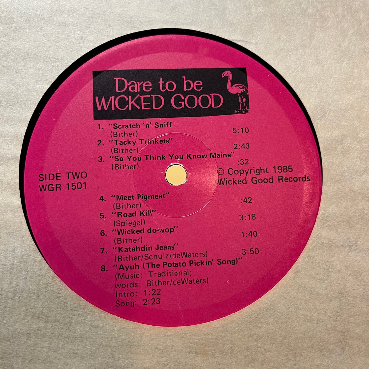 The Wicked Good Band - Dare To Be Wicked Good (VINYL LP WICKED GOOD WGR 1501 1985) | USED Near Mint (NM or M-) Near Mint (NM)-The Happy Cap