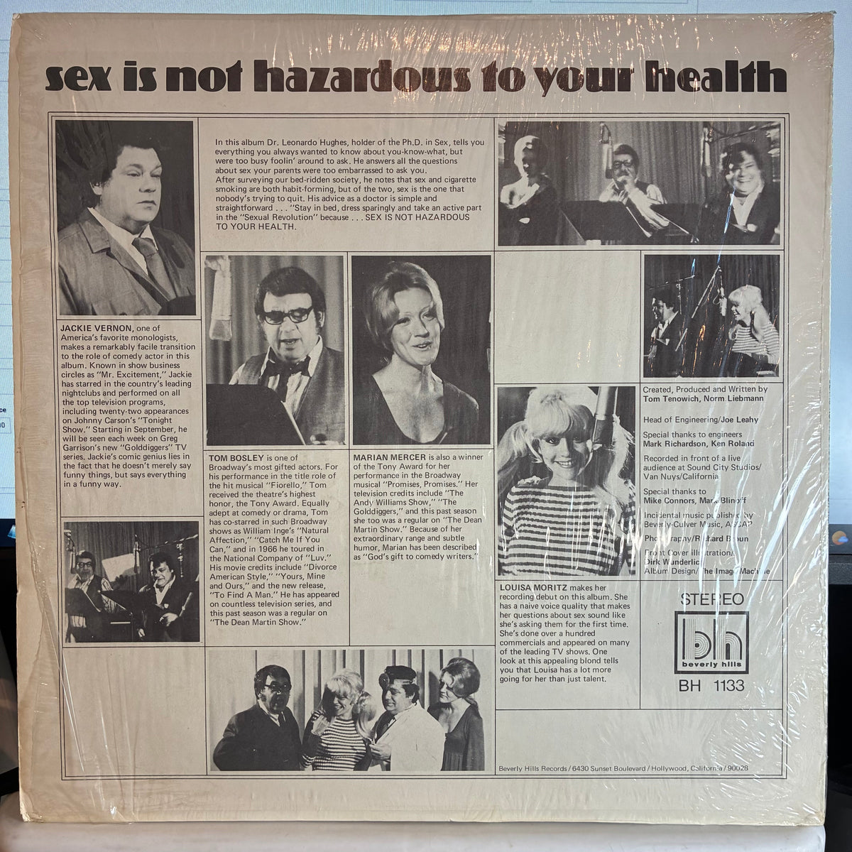 Jackie Vernon - Sex Is Not Hazardous To Your Health (VINYL) | Very Good Plus (VG+) Excellent (EX)-The Happy Cap