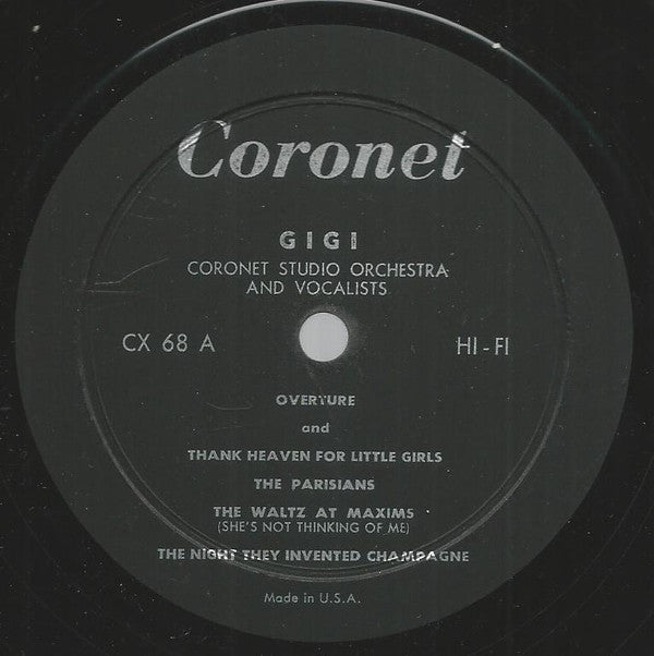 Coronet Studio Orchestra - Music And Songs From Lerner And Loewe's Gigi | Very Good Plus (VG+) Near Mint (NM)-The Happy Cap