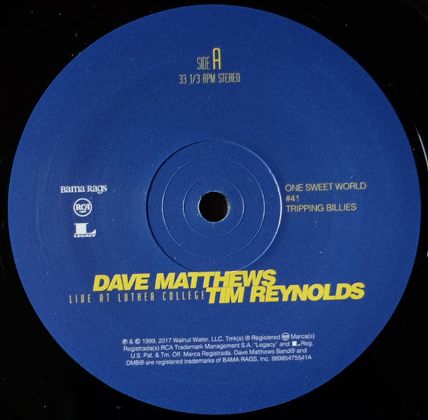 Dave Matthews & Tim Reynolds Live At Luther College RCA, Bama Rags Records Box, 150 + 4xLP, Album, RE Mint (M) Mint (M)-The Happy Cap