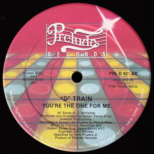 "D" Train - You're The One For Me (VINYL LP) | Near Mint (NM or M-) Very Good Plus (VG+)-The Happy Cap