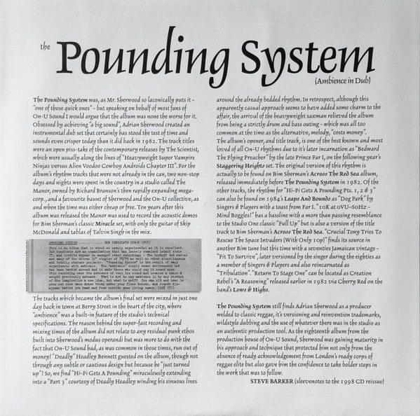 Dub Syndicate - The Pounding System (Ambience In Dub) | Mint (M) Mint (M)-The Happy Cap