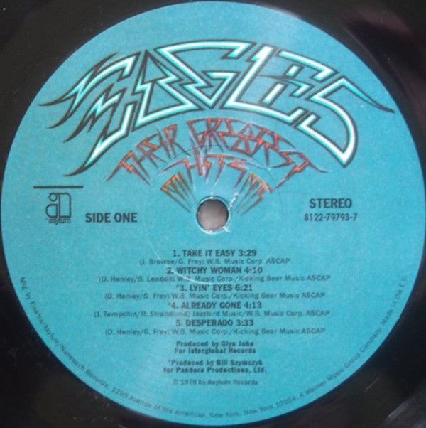 Eagles Their Greatest Hits 1971-1975 Asylum Records, Rhino Records (2) LP, Album, Comp, RE, 180 Mint (M) Mint (M)-The Happy Cap