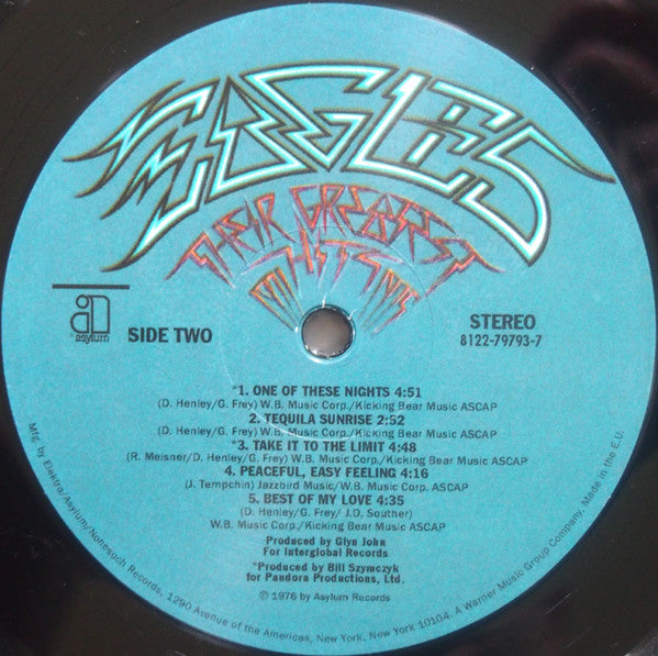 Eagles Their Greatest Hits 1971-1975 Asylum Records, Rhino Records (2) LP, Album, Comp, RE, 180 Mint (M) Mint (M)-The Happy Cap
