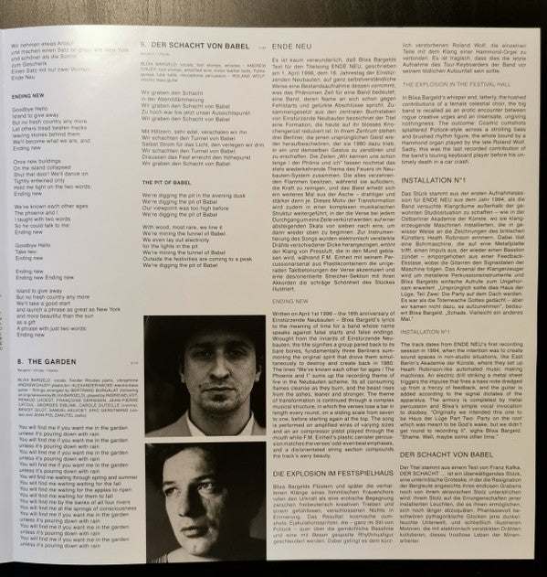 Einstürzende Neubauten - Ende Neu (VINYL) | Mint (M) Mint (M)-The Happy Cap