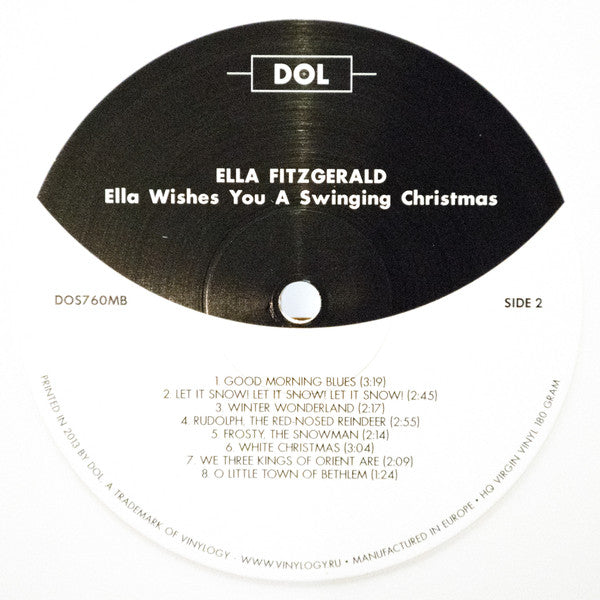 Ella Fitzgerald Ella Wishes You A Swinging Christmas DOL LP, Album, RE, Whi Mint (M) Mint (M)-The Happy Cap