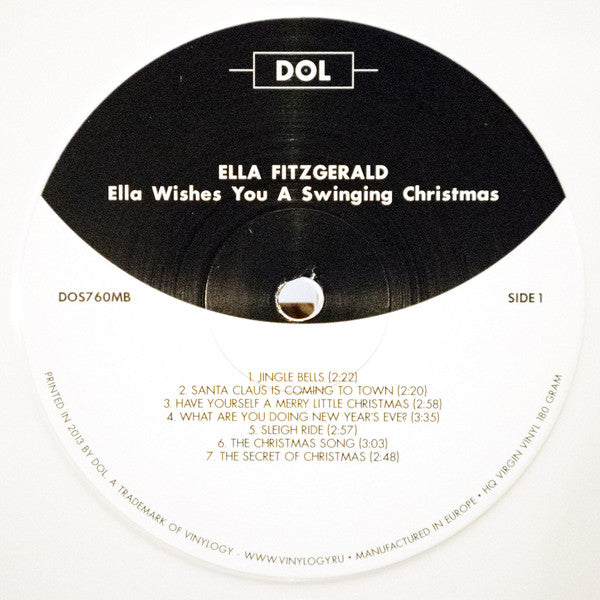 Ella Fitzgerald Ella Wishes You A Swinging Christmas DOL LP, Album, RE, Whi Mint (M) Mint (M)-The Happy Cap