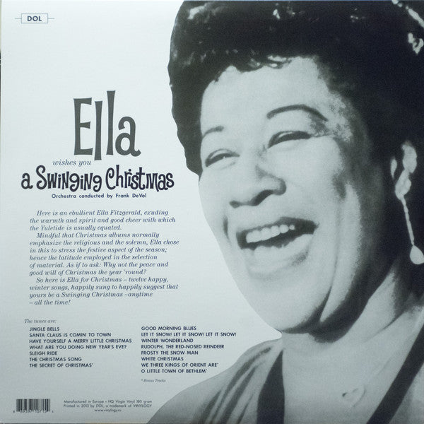 Ella Fitzgerald Ella Wishes You A Swinging Christmas DOL LP, Album, RE, Whi Mint (M) Mint (M)-The Happy Cap
