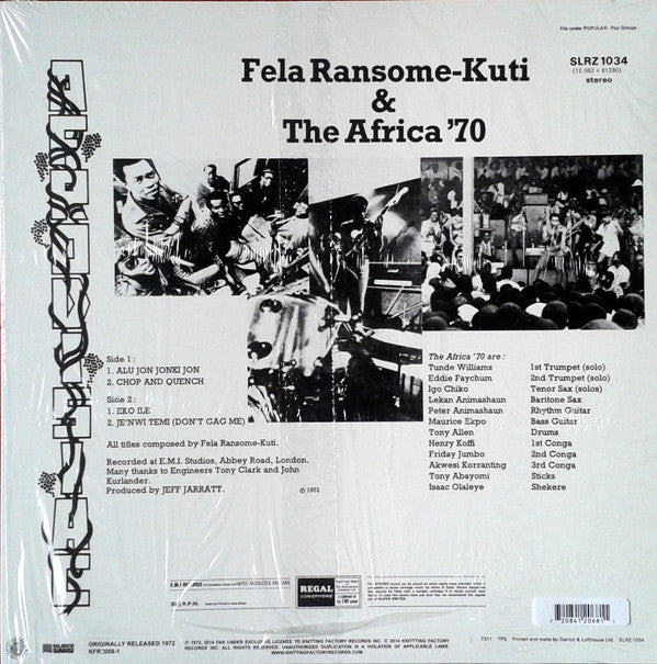Fela Kuti & The Africa 70 - Afrodisiac | Mint (M) Mint (M)-The Happy Cap