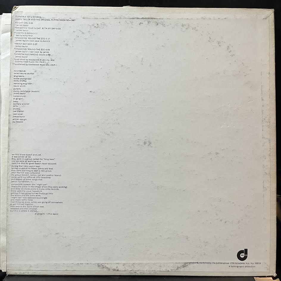 James Taylor (2) - 1967 (VINYL) | Near Mint (NM) Very Good Plus (VG+)-The Happy Cap