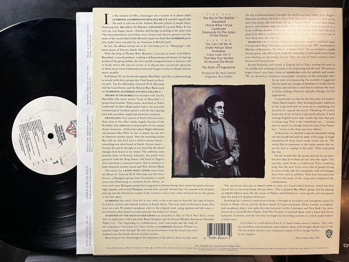 Paul Simon - Graceland (VINYL LP) | Near Mint (NM or M-) Near Mint (NM)-The Happy Cap