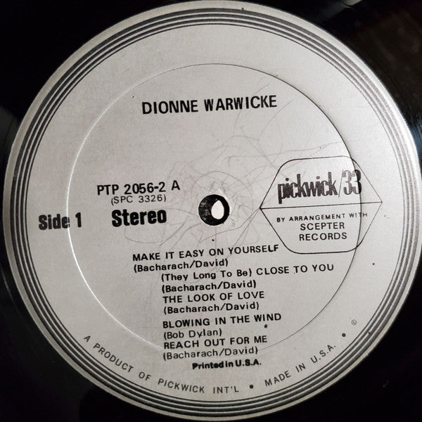 Dionne Warwick - Make It Easy On Yourself | Excellent (EX) Excellent (EX)-The Happy Cap